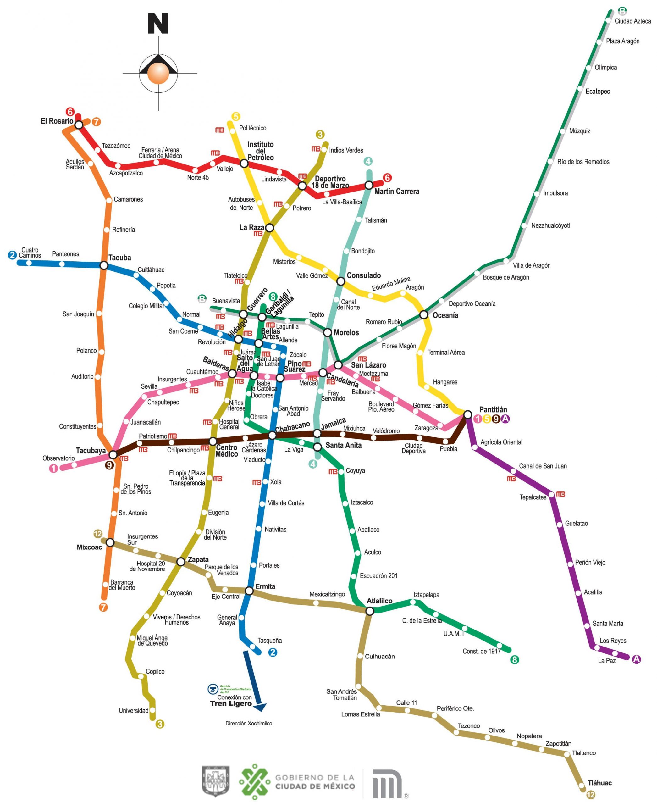 mapa linea 1 metro