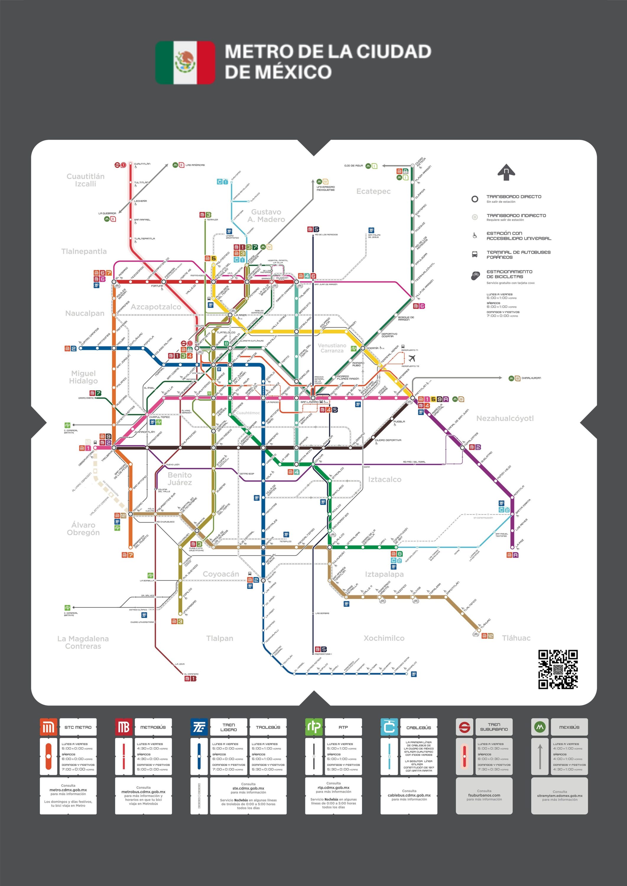 🚆 Mapa de la Red de Metro de Ciudad de México [Descarga] ➡️